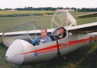 Miloslav Neuberg v kluzáku Blaník v Jaroměři v roce 2009