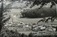 Horní část Javoříčka po vypálení (zakroužkovaný dům je rodiny  Zapletalů)