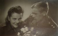 The wedding of Leopold Vojtěchovský and Věra Rážová, 21.5.1945
