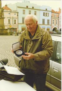 František Nekvinda with the Medal of the Ministry of Education, Youth and Sports, 1st degree
