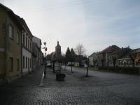 Town square in Proseč, his native town - November 2011