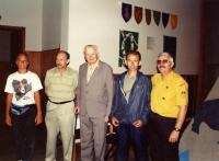 Na skautské výstavě v Č. Těšíně (červen 1996) odleva bratři: Bosák, Vincour, Cedivoda, Jarnot, Lajczyk