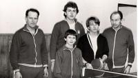 Kroužek stolního tenisu - C.DR. HECZKO, KOŽDOŇ B., KOŽDOŇ M., KUR, VINCOUR (1984)