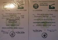 dekret absolventa lesní školy PbLŠ v Bělotíně 15.8. - 24. 8. 1997, č. 797/98