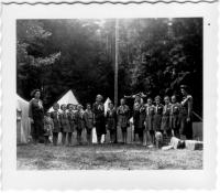 Letní tábor světlušek 1939 (Marie Prokopová první zleva)