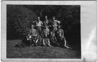 A photo from 1924(?) Antonín Císař on the left in the 1st row