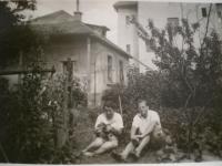Josef Bachura with his wife in Lahovice