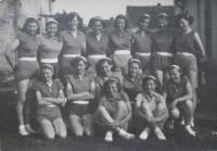 Sokol Day in Javorník in 1952, M. H. R. 3rd from the right in the front row
