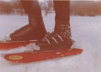 Tajfunky (snow skates) - invention of Mr. Adolf Linka