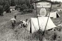 Travelling camp in Slovenský ráj (1970s)