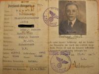 identity card of Ferdinand Maneth from Germany