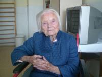 Marie Fejfar in 2012 in Bubeneč nursing home