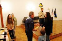 Slavnostní shromáždění v sále Minoritů Veverčákovy fotky z předávání pamětních medailí ke 100. výročí založení skautingu v České republice. (24. 11. 2011)