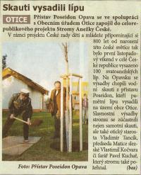 Planting the memorial linden-tree of St. Agnes of Bohemia. Veverčák's photos of digging the hle (November 3, 2011) and planting the tree in Otice (November 6, 2011)