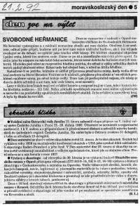 MS DEN newspaper from February 22, 1992 - Exhibition on Scouting in Opava