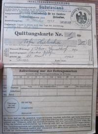 Pracovní karta Polky Zofie Haluchové z Trusze, která za války byla na práci u Nitschu