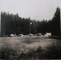 Scout camp in Orlovice, 1947
