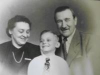 Miroslav Sívek with his adoptive parents