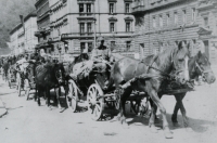 May 1945 - Red Army carriages dragged by horses