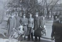 Vasil Coka with other soldiers of the Czechoslovak army in 1946 in Prague