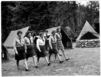 Tábor na Babici u Černíkova 19.7. - 6.8.1939 (J. Paroubková vpravo)