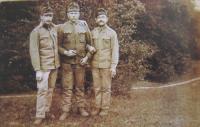 Left father, Josef Chalupa in Austria-Hungarian army on the Italian front