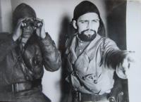 Vasil Nastěnko and Dayan Bajanovič Murzin from 1. Ms. guerrilla Brigade Pucks