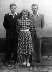 Karel Pacner with His Brother and Sister (1956)