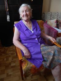 Růžena Homolková ve svém karlínském bytě