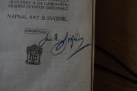 Signature of A. B. Svojsík in the book Fundamentals of Scouting