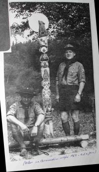 Tábor na Čermenském mlýně 1969 Nik a Javor