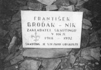 Memorial plaque to the founder of Scouting in Háj