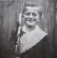 František Stanzel u prvního přijímání