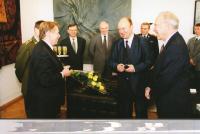 Astronauts Cernan and Remek with Czech President Václav Havel 1
