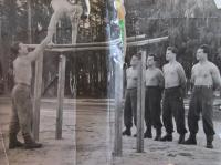 Hugo Drásal při cvičení na vojně v roce 1953