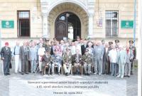 Alumni meeting of the military academy in Hranice, 16.8.2012, Jiří Šimek is sitting second from the left side 