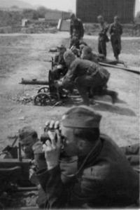 Vojenské cvičení v dubnu 1946