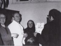 Jan Vývoda celebrating his 50´ brithday in the 1974
