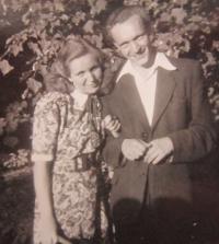 Amálie Fojtíková (Rafajová) with cousin Vladimír Řepka who joined the guerrillas