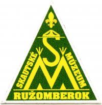 Sběratelská nálepka s logem "Skautského múzea v Ružomberku"