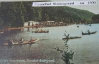 Koupaliště v Dolním Žlebu, kam se v dětství chodila pamětnice koupat