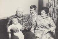 Her parents with her children  about 1972