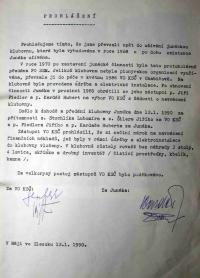 Prohlášení o převzetí klubovny