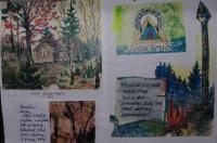 Kresba lesní chaty Naděje od Jiřího Samky-Bedly