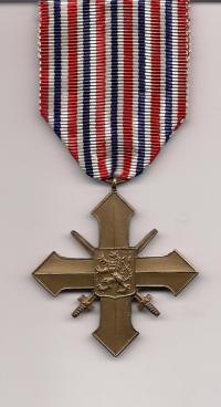 Czechoslovak War Cross, awarded posthumously JUDr. Haken