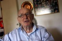 Menachem Tiben při natáčení 