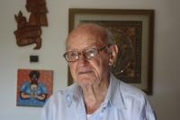 Menachem Tiben při natáčení 