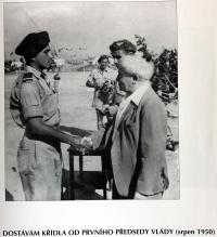 receiving wings from first prime minister