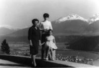 Mrs. Hefele with her mother and sister on vacation