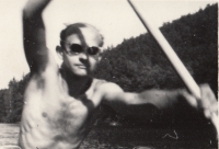 Jiří Pilka na vodácké akci